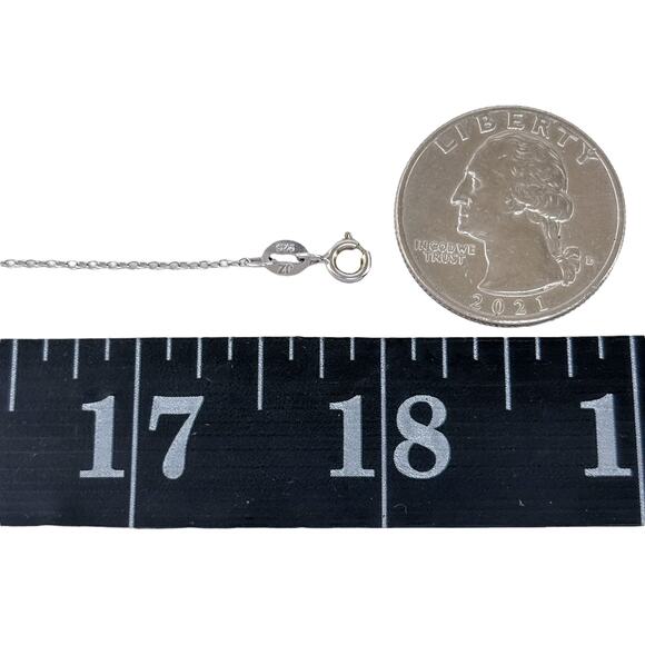 Cable Chain Necklace | Vintage Sterling Silver 925 | 18" - Picture 2 of 3